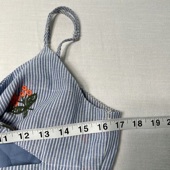 NWT J.O.A. Embroidered Back Tie Midi Dress Size M - Picture 8 of 11